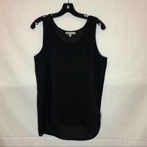 Joan Vass Studio sleeveless solid black Top Medium